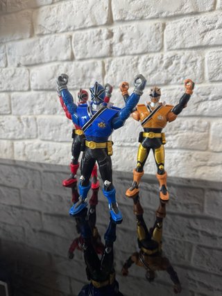Set Power Ranger Samurai 3 Pezzi Vintage 2010