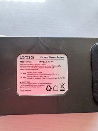 Batería extraíble para aspiradora
