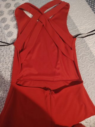 Vestido rojo con volantes