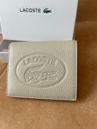 Cartera Lacoste Piel Beige