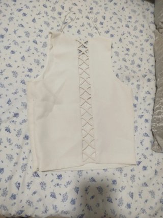 Blusa beige escote cruzado Talla XXS