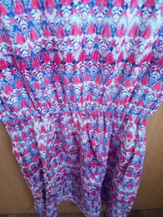 Vestido corto estampado mujer