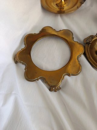 Lote objetos latón y cobre vintage