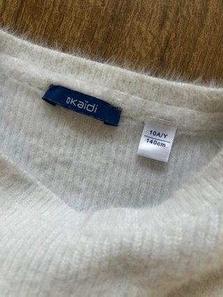 Jersey niña Okaïdi 10 años blanco