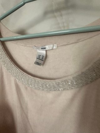 Top H&M rosa con brillantes Talla 46