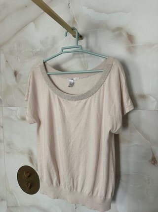Top H&M rosa con brillantes Talla 46