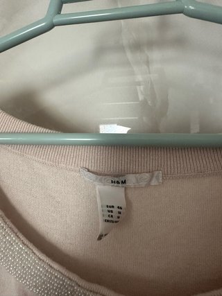 Top H&M rosa con brillantes Talla 46