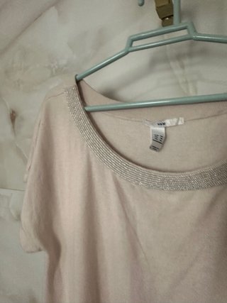 Top H&M rosa con brillantes Talla 46