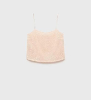 Top lentejuelas Mango tirantes finos