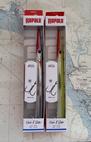 Lote 2 señuelos Rapala Flash X Skitter 22cm - 228
