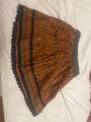 Falda Springfield naranja y marrón