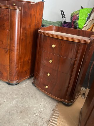 Aparador coqueta doble mesita roble