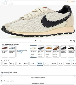 Nike LD-1000 Hombre Talla 43 Beige/Negro