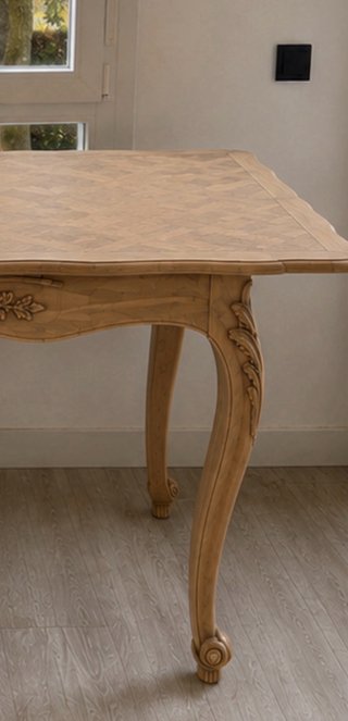 Mesa antigua francesa parquet Versalles