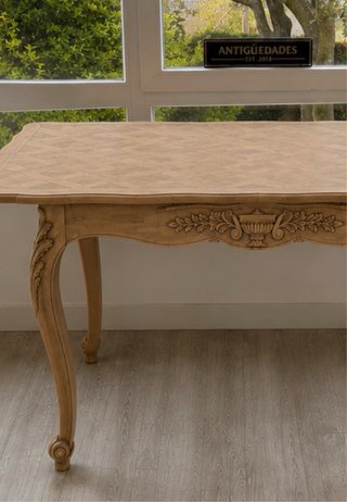 Mesa antigua francesa parquet Versalles