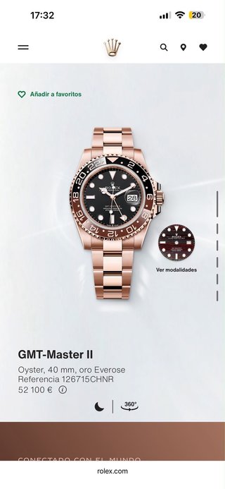 Rolex GMT-Master II Oro Everose 2026 junio reestre