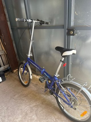 Bicicleta Plegable Azul Aluminio