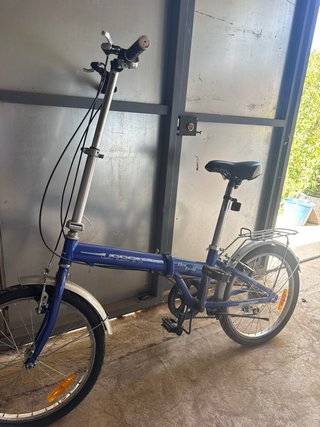 Bicicleta Plegable Azul Aluminio