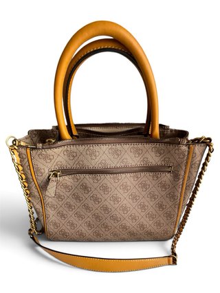 Elegante borsa Guess marrone e gialla