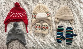 Lote Gorros y Manoplas Invierno Bebé