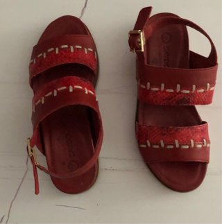 Sandalias SAYOS Rojas Piel Serpiente