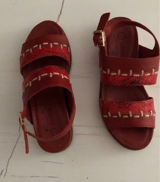 Sandalias SAYOS Rojas Piel Serpiente