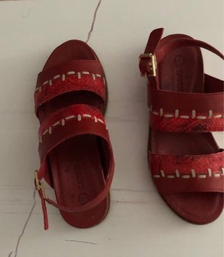 Sandalias SAYOS Rojas Piel Serpiente