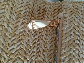 Lote 2 neceseres playa Dior beauty rafia beige