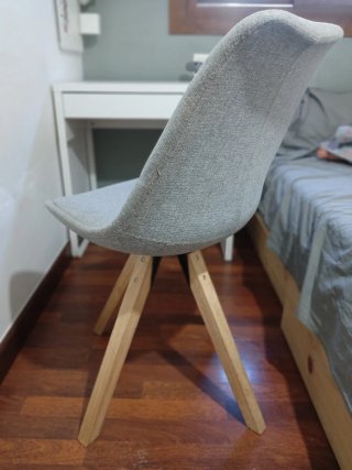 Silla de escritorio tela y madera