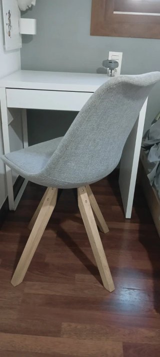 Silla de escritorio tela y madera