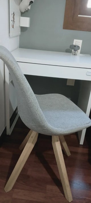 Silla de escritorio tela y madera