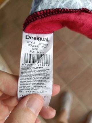 Vestido Verano Desigual Corazones Talla L