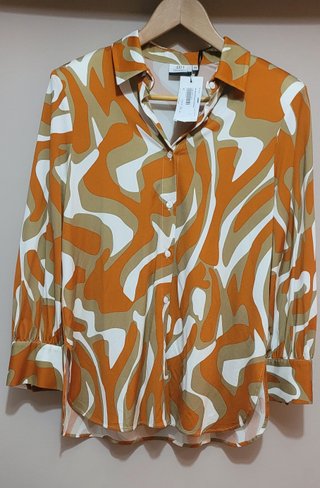 Blusa con stampa vintage
