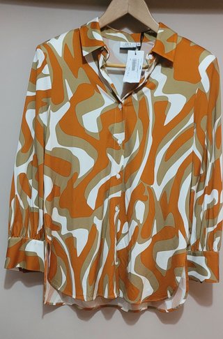 Blusa con stampa vintage