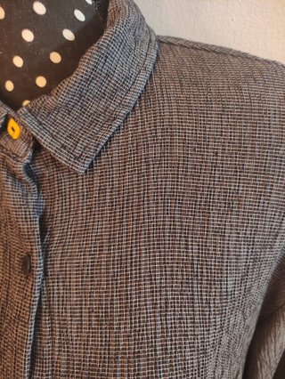 Vestido camisero gris manga larga