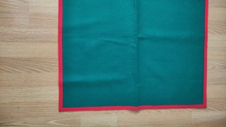 Tapete de fieltro para mesa verde 70x70