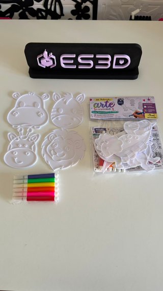 Kit Pinturinha Reutilizável | 4 Peças + 6 Canetas