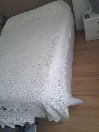 Colcha ganchillo artesanal diseño bonito
