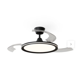 Ventilador Techo DC LED 24W Negro Transparente
