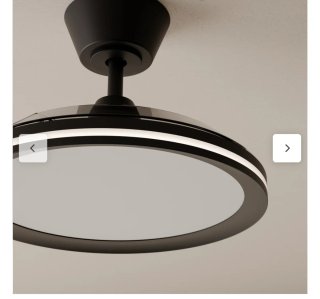 Ventilador Techo DC LED 24W Negro Transparente