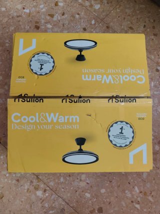 Ventilador Techo DC LED 24W Negro Transparente
