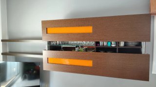 Mueble TV Comedor Wengué con Estantes