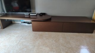 Mueble TV Comedor Wengué con Estantes