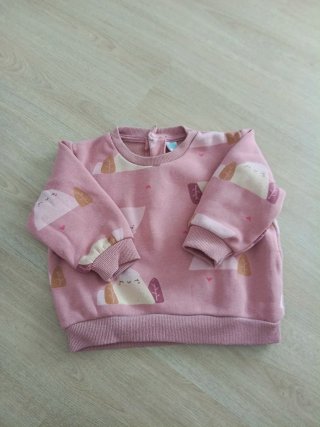 Sudadera rosa estampada 12 meses