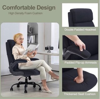 Silla de oficina ergonómica CASTLOVE Negra