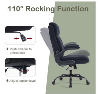 Silla de oficina ergonómica CASTLOVE Negra
