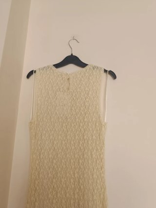 Vestido Zara midi encaje fruncido S