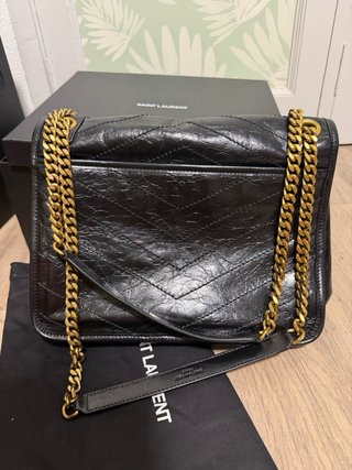 Bolso YSL Saint Laurent Niki Medium Negro/Dorado