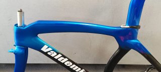 Cuadro carbono Pista Valdemiro Azul e Preto