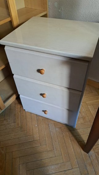 Cajonera escritorio madera 3 cajones